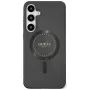 Guess Rhinestones Printed Classic Logo MagSafe -kotelo Samsung Galaxy S25:lle (musta)