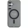 Guess Rhinestones Printed Classic Logo MagSafe -kotelo Samsung Galaxy S25:lle (musta)