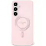 Guess Rhinestones Printed Classic Logo MagSafe -kotelo Samsung Galaxy S25:lle (pinkki)