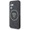 Guess 4G Glitter Triangle Buttons MagSafe -kotelo Samsung Galaxy S25:lle, musta