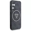 Guess 4G Glitter Triangle Buttons MagSafe -kotelo Samsung Galaxy S25:lle, musta