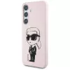 KARL LAGERFELD Silicone Graffiti Ikonik Printed Logo MagSafe -kotelo Samsung Galaxy S25:lle - pinkki