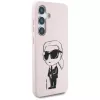 KARL LAGERFELD Silicone Graffiti Ikonik Printed Logo MagSafe -kotelo Samsung Galaxy S25:lle - pinkki