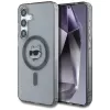 Karl Lagerfeld Button Choupette Head Printed Logo MagSafe -kotelo Samsung Galaxy S25:lle, musta