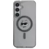 Karl Lagerfeld Button Choupette Head Printed Logo MagSafe -kotelo Samsung Galaxy S25:lle, musta
