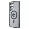 Karl Lagerfeld Button Choupette Head Printed Logo MagSafe -kotelo Samsung Galaxy S25 Ultralle, musta