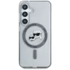 Karl Lagerfeld Button Karl & Choupette Heads Printed Logo MagSafe -kotelo Samsung Galaxy S25 Plus, musta