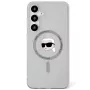 KARL LAGERFELD Button Karl Head Printed Logo MagSafe -kotelo Samsung Galaxy S25:lle, musta