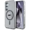 KARL LAGERFELD Button Karl Head Printed Logo MagSafe -kotelo Samsung Galaxy S25:lle, musta