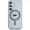 KARL LAGERFELD Button Karl Head Printed Logo MagSafe -kotelo Samsung Galaxy S25:lle, musta