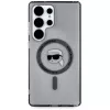 KARL LAGERFELD Button Karl Head Printed Logo MagSafe -kotelo Samsung Galaxy S25 Ultralle, musta