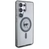 KARL LAGERFELD Button Karl Head Printed Logo MagSafe -kotelo Samsung Galaxy S25 Ultralle, musta