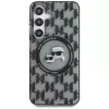 Karl Lagerfeld Button Karl & Choupette Heads On KL Pattern MagSafe -kotelo Samsung Galaxy S25, musta