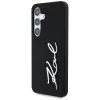 KARL LAGERFELD Silicone Metal Signature Logo -kotelo Samsung Galaxy S25, musta