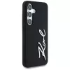 KARL LAGERFELD Silicone Metal Signature Logo -kotelo Samsung Galaxy S25, musta