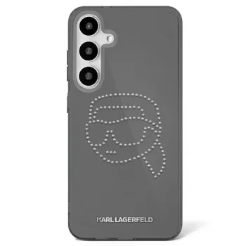 Karl Lagerfeld Rhinestones Karl Head Logo -kotelo Samsung Galaxy S25 (musta)