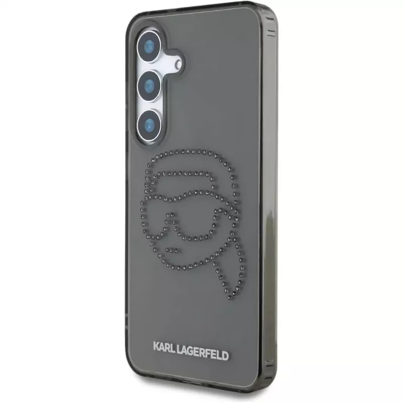Karl Lagerfeld Rhinestones Karl Head Logo -kotelo Samsung Galaxy S25 (musta)