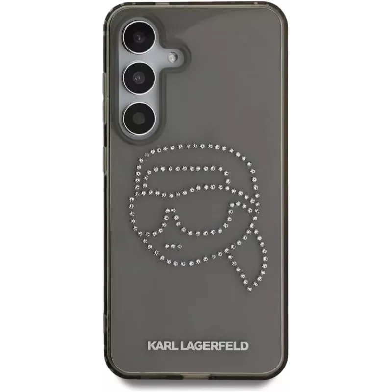 Karl Lagerfeld Rhinestones Karl Head Logo -kotelo Samsung Galaxy S25 (musta)