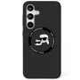Karl Lagerfeld Silicone DoubleHeads And Circle MagSafe -kotelo Samsung Galaxy S25, musta