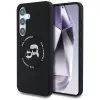 Karl Lagerfeld Silicone DoubleHeads And Circle MagSafe -kotelo Samsung Galaxy S25, musta