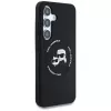 KARL LAGERFELD Silicone DoubleHeads & Circle MagSafe -kotelo Samsung Galaxy S25+ - musta