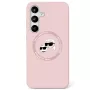 KARL LAGERFELD Silikoni Double Heads And Circle MagSafe -kotelo Samsung Galaxy S25, pinkki