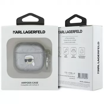 Karl Lagerfeld Monogram Karl Head -kotelo AirPods 4 (hopea)
