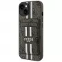 Guess 4G Stripes -lompakkokotelo MagSafe-yhteensopiva iPhone 15, ruskea
