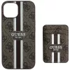 Guess 4G Stripes -lompakkokotelo MagSafe-yhteensopiva iPhone 15, ruskea