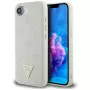Guess Grained Hot Stamp Peony Triangle Logo MagSafe -kotelo iPhone 16e (beige)