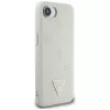 Guess Grained Hot Stamp Peony Triangle Logo MagSafe -kotelo iPhone 16e (beige)