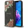 Guess 4G Flowers Print MagSafe -kotelo iPhone 16e / 17e, musta