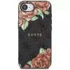 Guess 4G Flowers Print MagSafe -kotelo iPhone 16e / 17e, musta