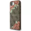 Guess 4G Flowers Print MagSafe -kotelo iPhone 16e / 17e, ruskea