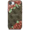 Guess 4G Flowers Print MagSafe -kotelo iPhone 16e / 17e, ruskea