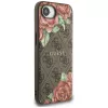 Guess 4G Flowers Print MagSafe -kotelo iPhone 16e / 17e, ruskea