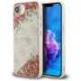 Guess 4G Flowers Print MagSafe -kotelo iPhone 16e / 17e, pinkki