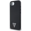 Guess Grained Triangle MagSafe -kotelo iPhone 16e (musta)
