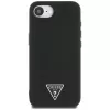 Guess Grained Triangle MagSafe -kotelo iPhone 16e (musta)