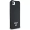 Guess Grained Triangle MagSafe -kotelo iPhone 16e (musta)