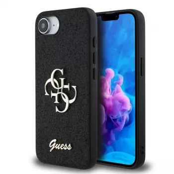 Guess Fixed Glitter Big 4G -kotelo iPhone 16e (musta)