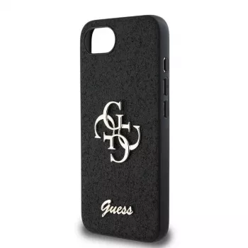 Guess Fixed Glitter Big 4G -kotelo iPhone 16e (musta)