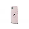 Karl Lagerfeld Silicone Karl & Choupette Heads MagSafe -kotelo iPhone 16e / 17e, pinkki