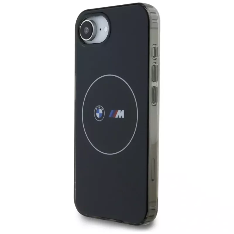 BMW IML Metal White Circle MagSafe Case iPhone 16e / 17e musta