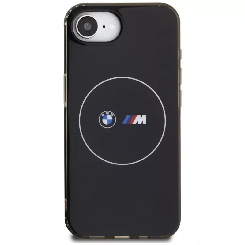 BMW IML Metal White Circle MagSafe Case iPhone 16e / 17e musta