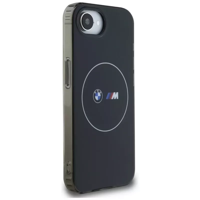 BMW IML Metal White Circle MagSafe Case iPhone 16e / 17e musta