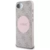 Guess 4G Circle Classic Logo MagSafe -kotelo iPhone 16e - pinkki