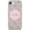 Guess 4G Circle Classic Logo MagSafe -kotelo iPhone 16e - pinkki