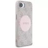 Guess 4G Circle Classic Logo MagSafe -kotelo iPhone 16e - pinkki