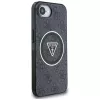 Guess IML Metal Glitter 4G Circle Triangle MagSafe -kotelo iPhone 16e (musta)